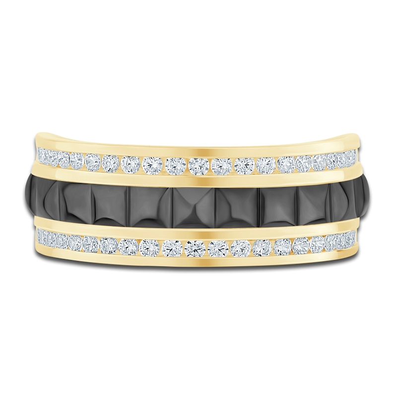 Main Image 3 of Men's Diamond Anniversary Band 1/2 ct tw Round 14K Yellow Gold