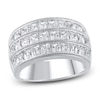 Thumbnail Image 1 of Diamond Multi Row Anniversary Band 3 ct tw Princess 14K White Gold