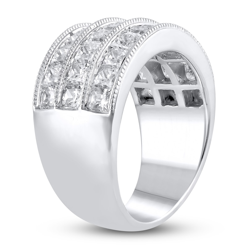 Main Image 2 of Diamond Multi Row Anniversary Band 3 ct tw Princess 14K White Gold