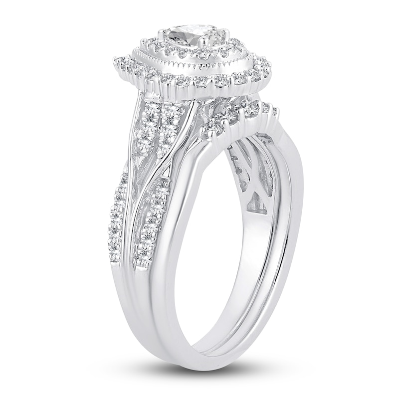 Diamond Twist Bridal Set 3/4 ct tw Pear/Round 14K White Gold | Jared