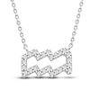 Thumbnail Image 0 of Diamond Aquarius Necklace 1/10 ct tw Round 14K White Gold 16.75"