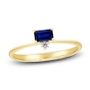 Thumbnail Image 1 of Natural Blue Sapphire Ring 1/20 ct tw Diamonds 14K Yellow Gold