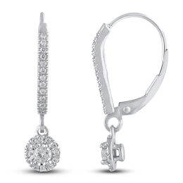 Diamond Earrings 1/4 ct tw Round 14K White Gold