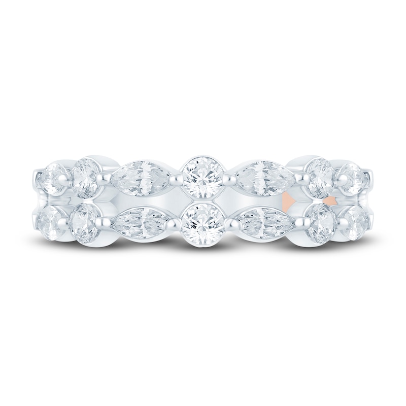 Main Image 3 of Pnina Tornai Double Row Diamond Wedding Band 1 ct tw Marquise/Round 14K White Gold