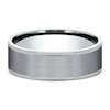 Thumbnail Image 3 of Men's Knurled Wedding Band 7mm 14K White Gold & Matte Tantalum