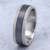 Thumbnail Image 4 of Men's Knurled Wedding Band 7mm 14K White Gold & Matte Tantalum