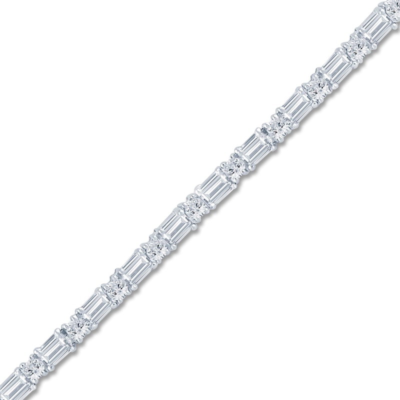 Main Image 2 of Pnina Tornai Round & Emerald-Cut Lab-Created Diamond Link Bracelet 5 ct tw 14K White Gold 7&quot;