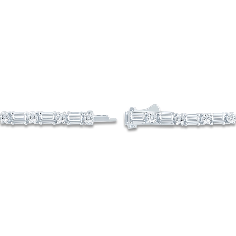 Main Image 3 of Pnina Tornai Round & Emerald-Cut Lab-Created Diamond Link Bracelet 5 ct tw 14K White Gold 7&quot;