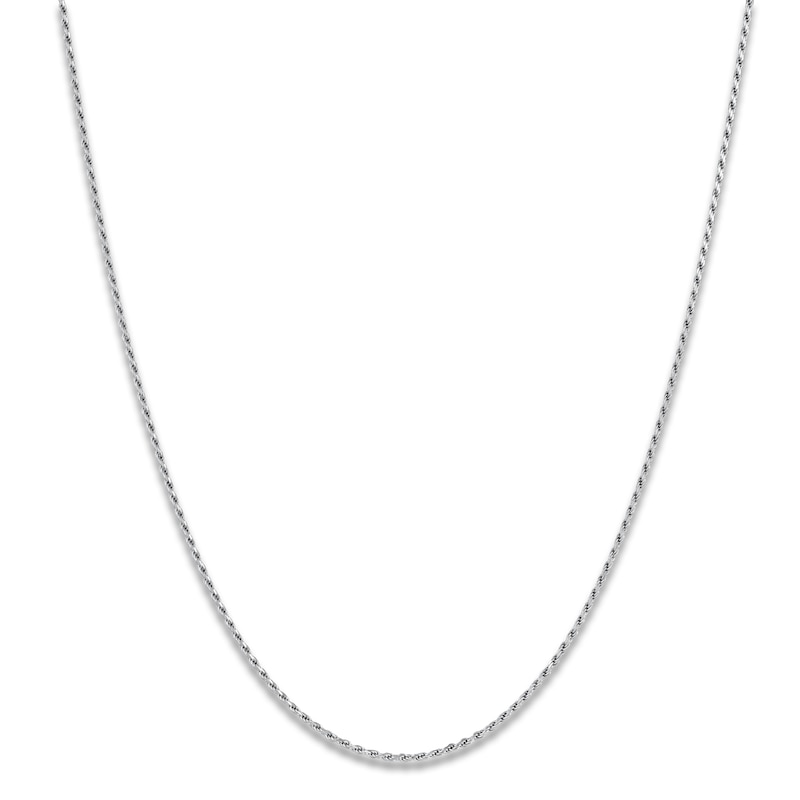 Solid Diamond-Cut Rope Chain Necklace 1.3mm Sterling Silver 24"