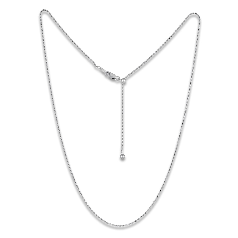 Solid Diamond-Cut Rope Chain Necklace 1.3mm Sterling Silver 24"