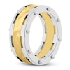 Thumbnail Image 2 of Men's Hammered Fashion Ring Stainless Steel & Yellow Ion Plating