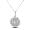 Thumbnail Image 1 of Diamond Zodiac Capricorn Medallion Necklace 1/3 ct tw Sterling Silver 18&quot;