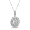 Thumbnail Image 2 of Diamond Zodiac Capricorn Medallion Necklace 1/3 ct tw Sterling Silver 18&quot;