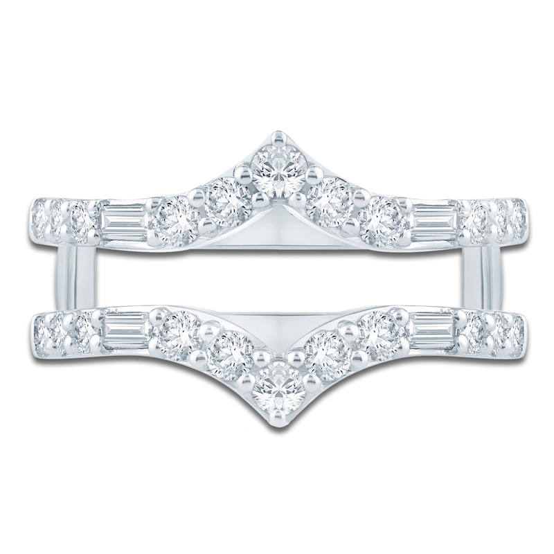 Main Image 3 of Pnina Tornai Baguette & Round-Cut Diamond Chevron Enhancer Ring 1 ct tw 14K White Gold