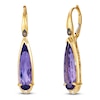 Thumbnail Image 2 of Le Vian Silhouette Elongated Pear-Shaped Natural Amethyst & Diamond Accent Earrings 14K Honey Gold