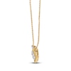 Thumbnail Image 2 of J'Lure Kite Step-Cut Lab-Created Diamond Three-Stone Necklace 3-1/2 ct tw 14K Yellow Gold 18&quot;