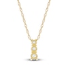 Thumbnail Image 3 of Lab-Created Diamond Graduated Three-Stone Drop Necklace 1/4 ct tw 14K Yellow Gold 18&quot;