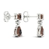 Thumbnail Image 4 of Natural Smoky Quartz Earrings 1/20 ct tw Diamonds 14K White Gold