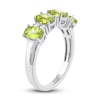 Thumbnail Image 2 of Natural Peridot Ring 1/6 ct tw Diamonds 14K White Gold