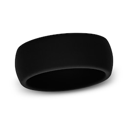 Black Silicone Wedding Band 8mm