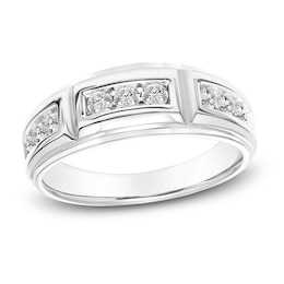 Diamond Wedding Band 3/4 ct tw Round 14K White Gold