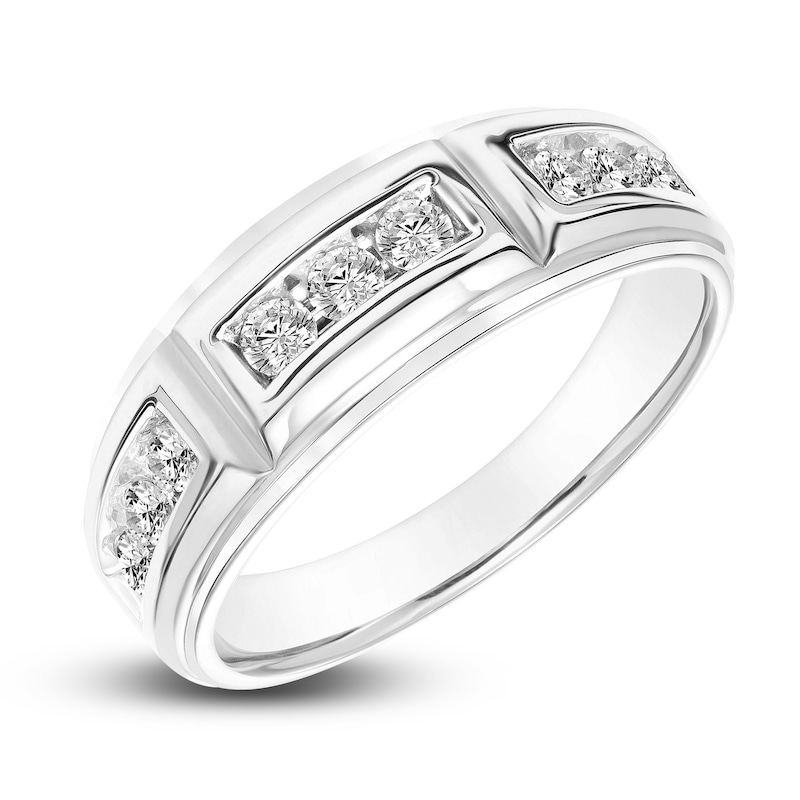 Main Image 2 of Diamond Wedding Band 3/4 ct tw Round 14K White Gold