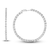 Thumbnail Image 2 of Diamond Hoop Earrings 6-1/3 ct tw Round 14K White Gold