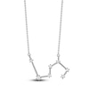 Thumbnail Image 1 of Diamond Leo Constellation Pendant Necklace 1/6 ct tw Round 14K White Gold