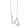 Thumbnail Image 2 of Diamond Leo Constellation Pendant Necklace 1/6 ct tw Round 14K White Gold