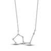 Thumbnail Image 3 of Diamond Leo Constellation Pendant Necklace 1/6 ct tw Round 14K White Gold