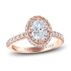 Thumbnail Image 1 of Vera Wang WISH Diamond Engagement Ring 2-3/8 ct tw Oval/ Round 18K Rose Gold