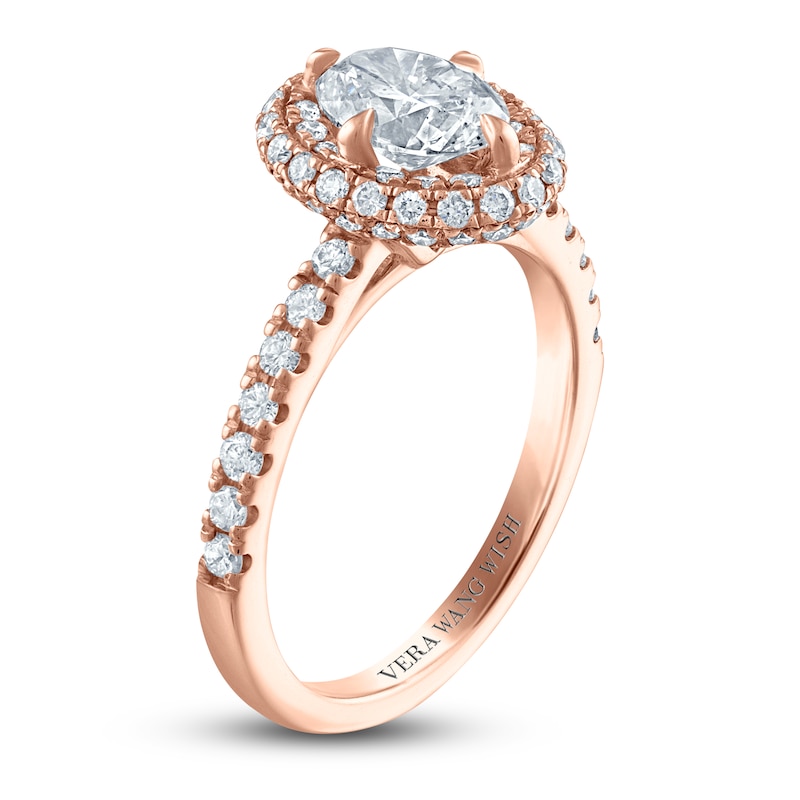 Main Image 2 of Vera Wang WISH Diamond Engagement Ring 2-3/8 ct tw Oval/ Round 18K Rose Gold