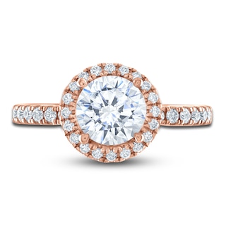 Vera Wang WISH Diamond Engagement Ring 2 ct tw Round 18K Rose Gold | Jared