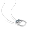 Thumbnail Image 2 of Natural London Blue Topaz Heart Necklace 10K White Gold 17&quot;