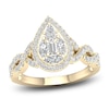 Thumbnail Image 0 of Diamond Ring 3/4 ct tw Pear/Round/ Marquise/Baguette 14K Yellow Gold