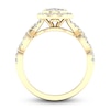 Thumbnail Image 2 of Diamond Ring 3/4 ct tw Pear/Round/ Marquise/Baguette 14K Yellow Gold