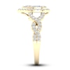 Thumbnail Image 3 of Diamond Ring 3/4 ct tw Pear/Round/ Marquise/Baguette 14K Yellow Gold