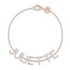 Thumbnail Image 0 of Juliette Maison Diamond Station Name Bracelet 1-1/8 ct tw Round 10K Rose Gold