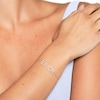 Thumbnail Image 1 of Juliette Maison Diamond Station Name Bracelet 1-1/8 ct tw Round 10K Rose Gold