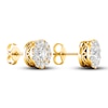 Thumbnail Image 2 of Lab-Created Diamond Halo Earrings 1-1/2 ct tw Round 14K Yellow Gold