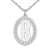 Thumbnail Image 1 of Initial Pendant Necklace 14K White Gold 18&quot;