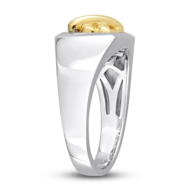 Main Image 2 of Y-Knot Men's Ring 14K Two-Tone Gold