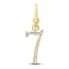 Thumbnail Image 1 of Charm'd by Lulu Frost Diamond Number 7 Charm 1/10 ct tw Pavé Round 10K Yellow Gold