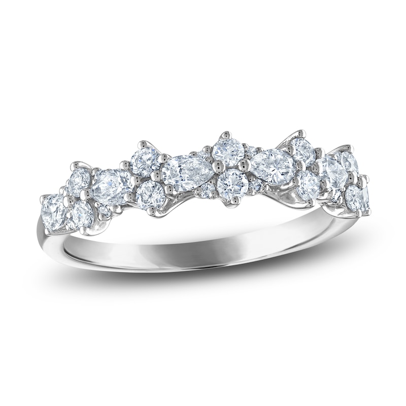 Main Image 1 of Diamond Anniversary Band 3/4 ct tw Pear/Round Platinum