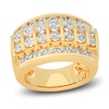 Thumbnail Image 1 of Certified Men's Lab-Created Diamond Ring 4 ct tw Round 14K Yellow Gold