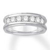 Thumbnail Image 1 of Men's Diamond Anniversary Band 1 ct tw Round 14K White Gold