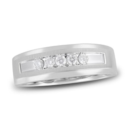 Men's Diamond Anniversary Band 1/4 ct tw Round 14K White Gold