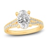 Thumbnail Image 1 of Lab-Created Diamond Engagement Ring 2-1/3 ct tw Oval/Round 14K Yellow Gold