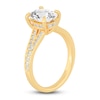 Thumbnail Image 2 of Lab-Created Diamond Engagement Ring 2-1/3 ct tw Oval/Round 14K Yellow Gold