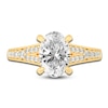 Thumbnail Image 3 of Lab-Created Diamond Engagement Ring 2-1/3 ct tw Oval/Round 14K Yellow Gold